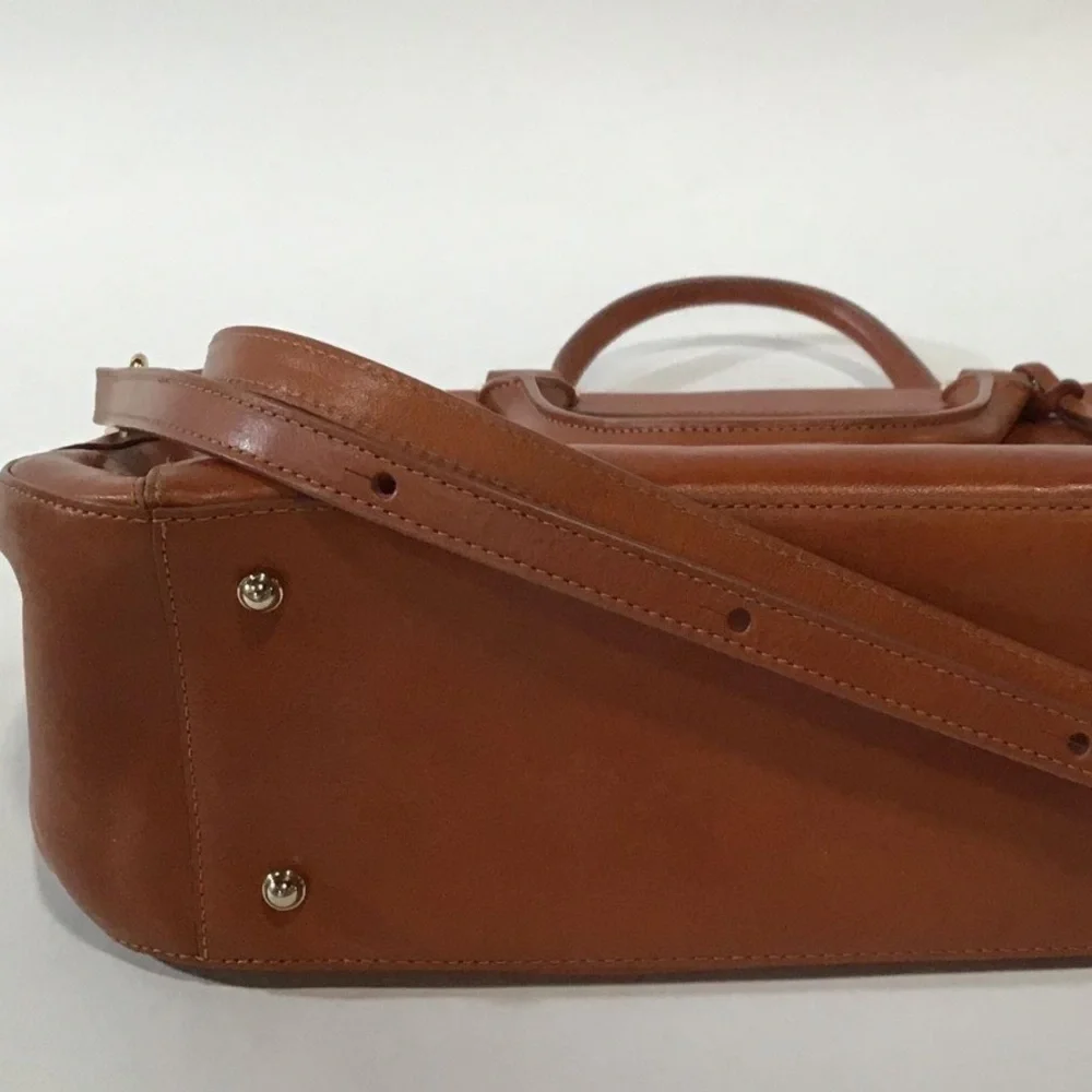 Women’s Brahmin Smooth Brown Leather Satchel Bag